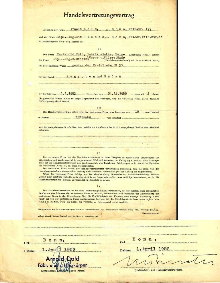 Arnold Dold contract Arnold Dold contract